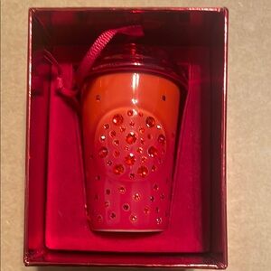 Starbucks Red and Orange Holiday Ornament